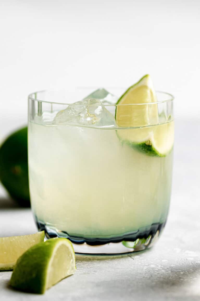 Copycat Chipotle Mexican Grill margarita on the rocks.