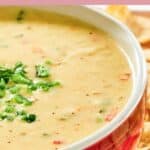 Homemade Chipotle queso blanco in a bowl.