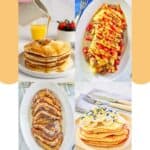 Copycat IHOP buttermilk pancakes, cheeseburger omelette, French Toast, and minion pancakes.