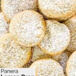 Homemade Panera lemon drop cookies on a plate.