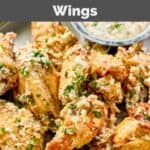 Fried wings with homemade Buffalo Wild Wings garlic parmesan sauce.