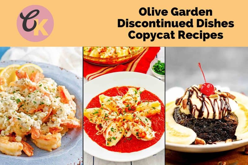 Copycat Olive Garden shrimp fritta, stuffed shells, and brownie.