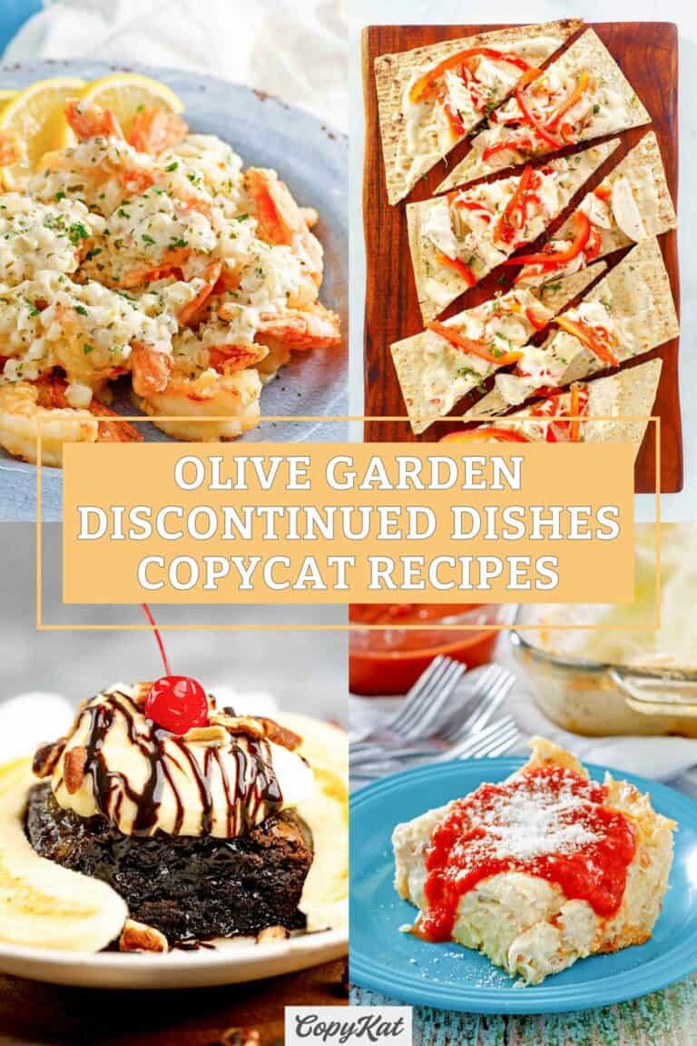 Copycat Olive Garden shrimp fritta, chicken flatbread, brownie, and 5 cheese lasagna.