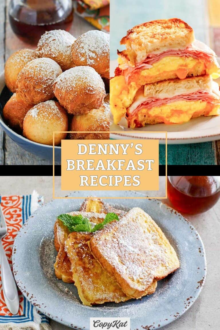 Copycat Denny's pancakes puppies, moons over my hammy sandwich, and French toast.