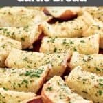 Homemade Brennan's garlic bread slices.