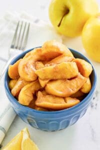 Copycat cracker barrel fried apples in a bowl.