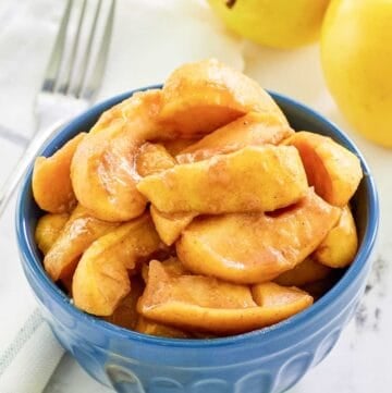 Copycat cracker barrel fried apples in a bowl.