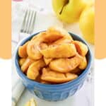 Homemade cracker barrel fried apples in a bowl.