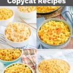 Copycat mac and cheese for four different restaurants.