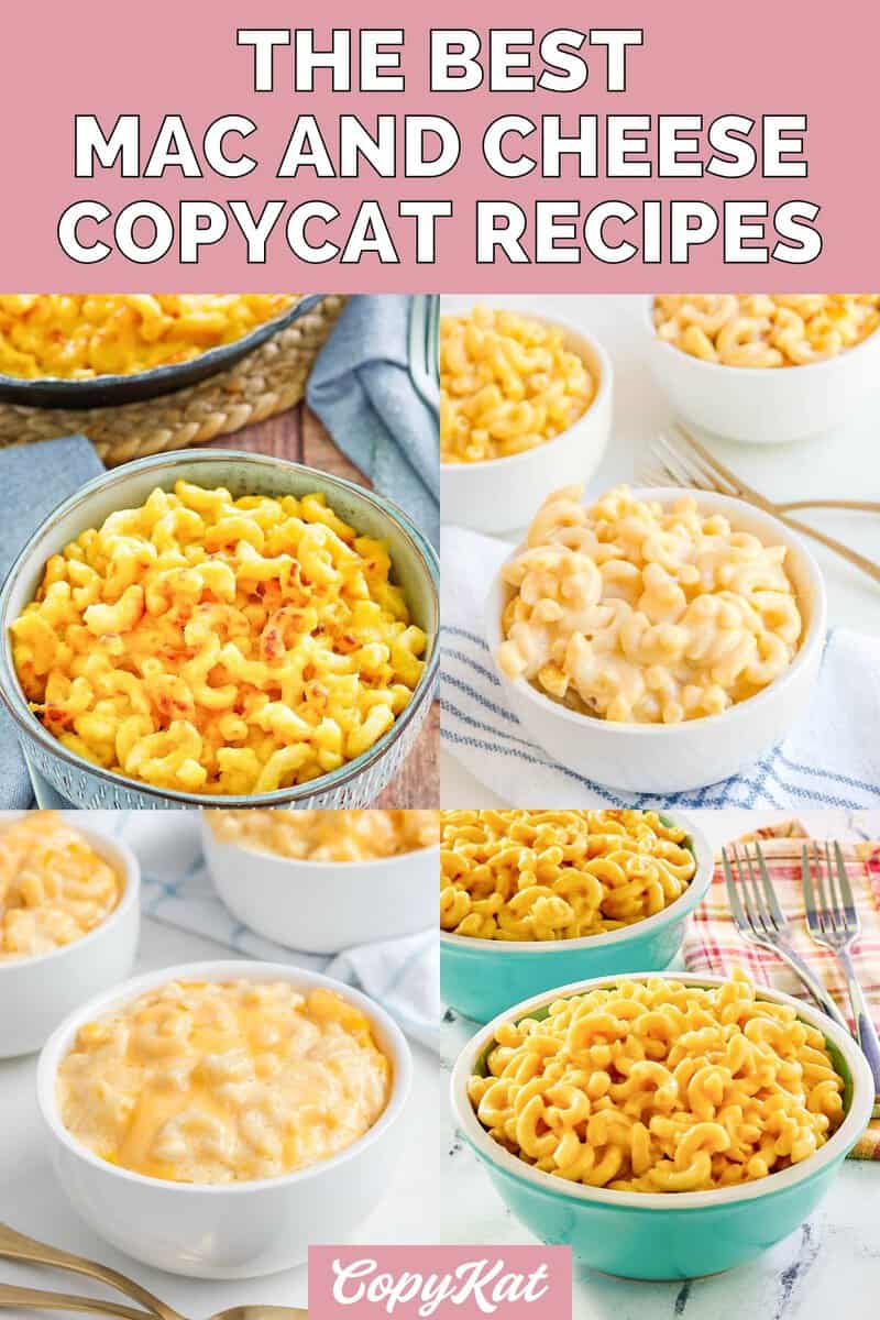 Four copycat mac and cheese dishes at restaurants.