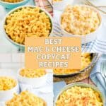 Four restaurant mac and cheese dishes.