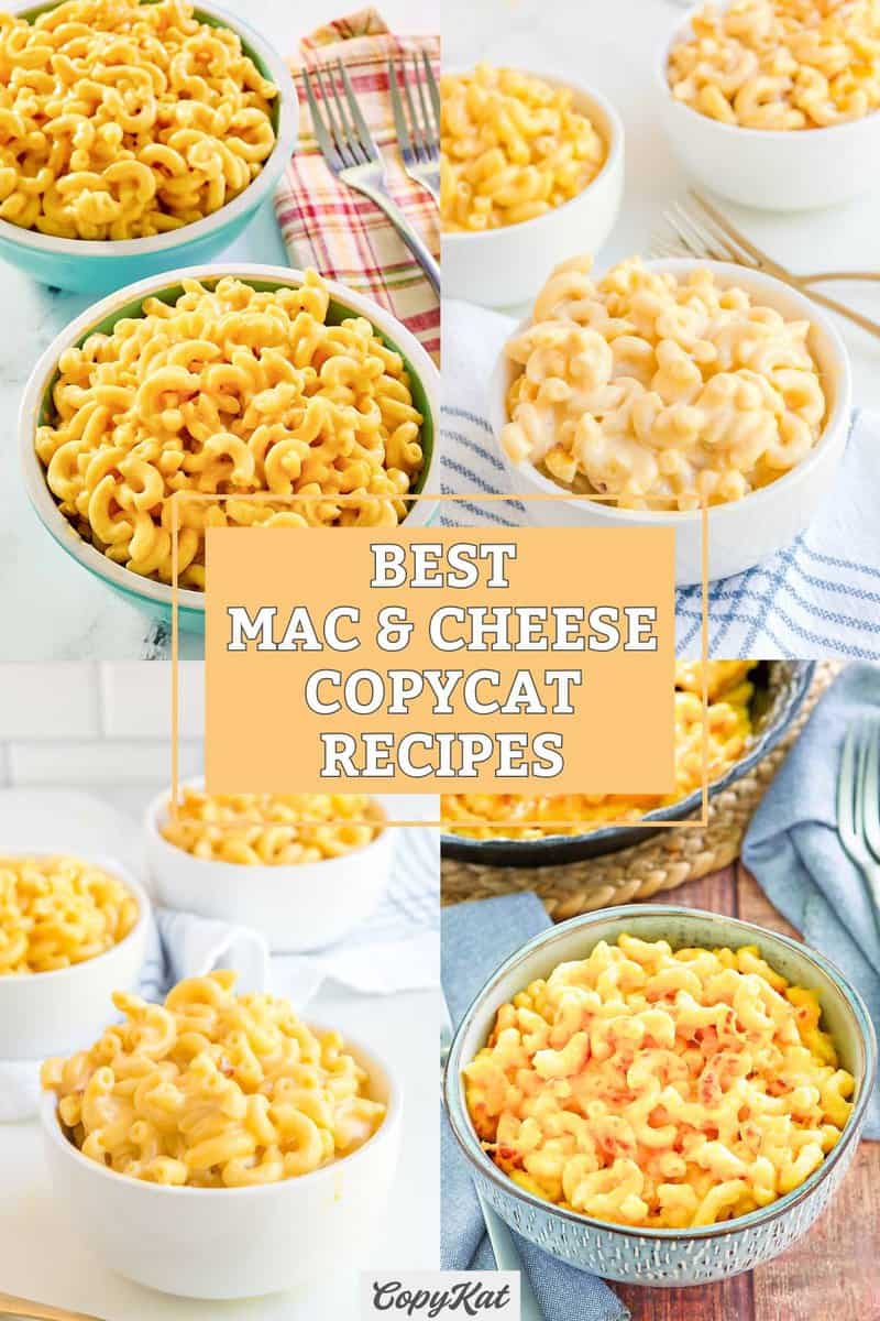 Four restaurant mac and cheese dishes.