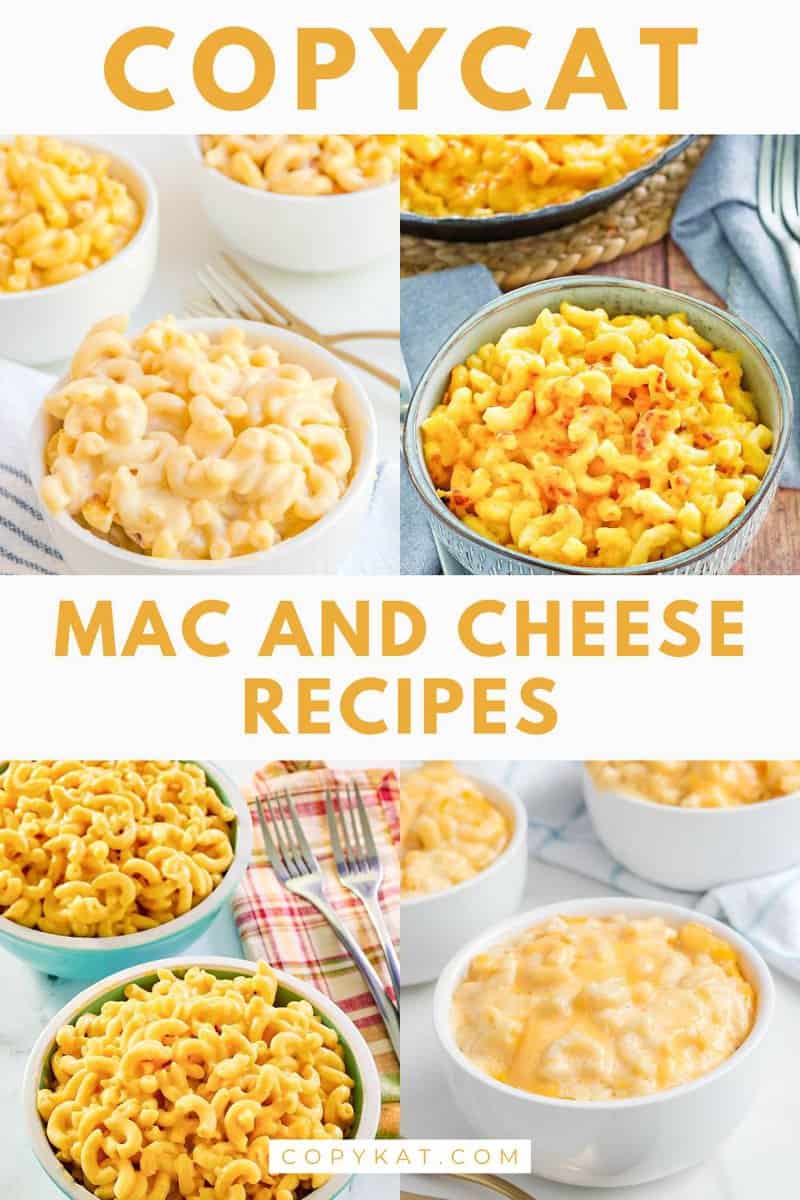 Four copycat mac and cheese dishes from restaurants.