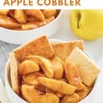 A bowl of copycat cracker barrel apple cobbler.