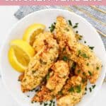 A plate of homemade Piada fried chicken tenders.