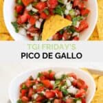 Two bowls of homemade TGI Friday's pico de gallo.