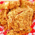 A basket of homemade KFC fried chicken.