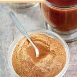 Homemade Swiss Miss hot chocolate mix in a bowl.