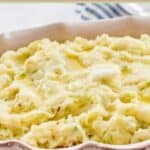 Irish colcannon potatoes with melted butter on top.