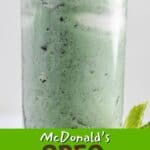 Copycat McDonald's oreo shamrock mcflurry topped with whipped cream.