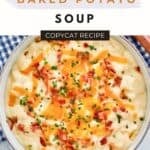 A bowl of copycat Chili's baked potato soup.