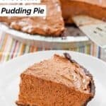 Homemade no bake and no cook chocolate pudding pie.