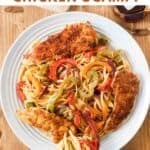 Copycat Olive Garden chicken scampi dinner.