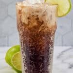 Copycat Sonic Dirty Dr. Pepper in a tall glass.