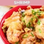 Homemade Panda Express honey walnut shrimp in a bowl.