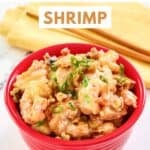 A bowl of homemade Panda Express honey walnut shrimp.
