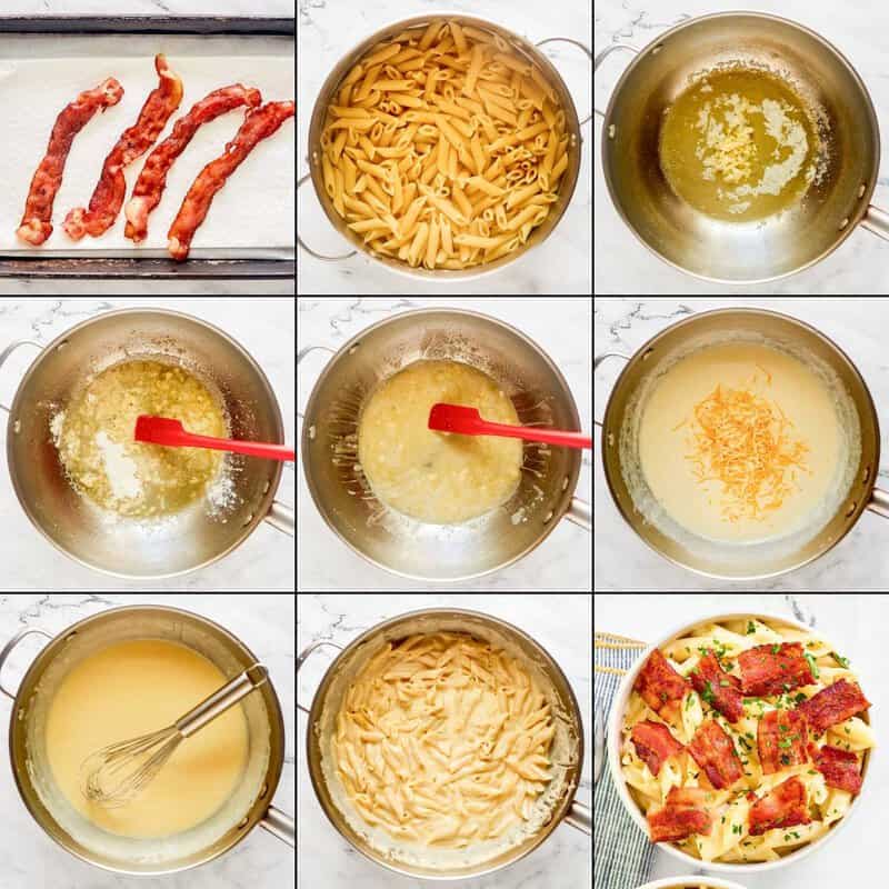 Making copycat Applebee's four cheese mac and cheese.