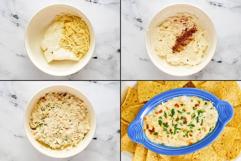 Making Joes crab shack crab dip.