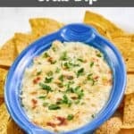 Homemade Joe's crab shack crab dip and corn tortilla chips.
