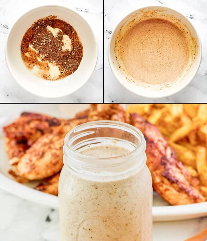 Making copycat Popeyes blackened ranch.