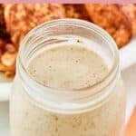 A jar of homemade Popeyes blackened ranch.
