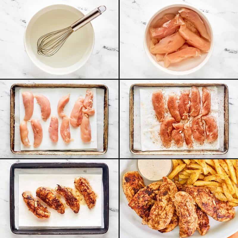 Making Popeyes blackened chicken tenders.