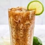 A glass of homemade Sonic dirty diet coke.