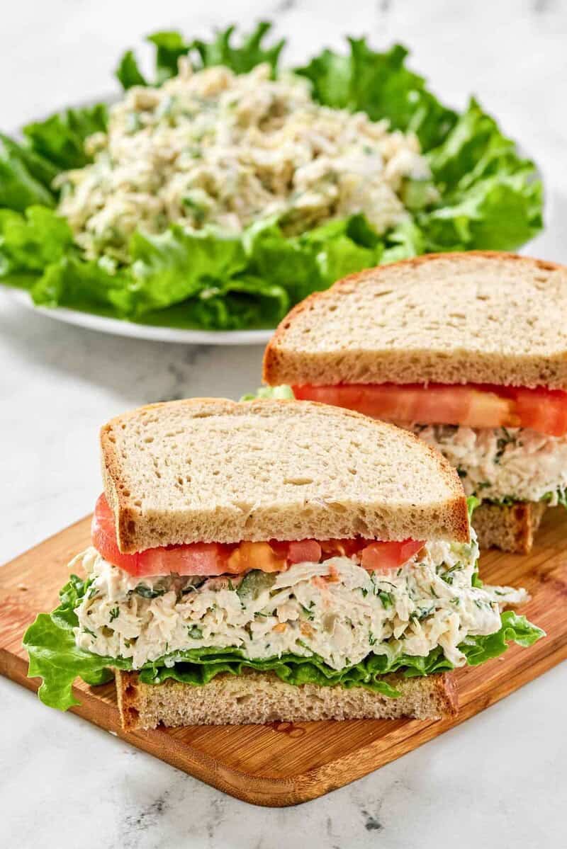 Copycat chicken salad chick dill-icious diva chicken salad sandwich.