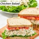 Homemade chicken salad chick dill-icious diva chicken salad sandwich.