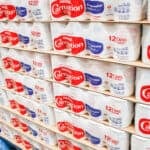 Evaporated milk in a store