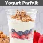 McDonald's fruit and yogurt parfait in a plastic cup.