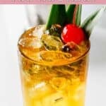 Homemade PF Chang's mai tai drink with a cherry.