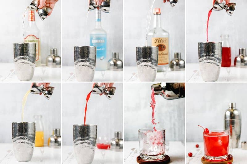 Making copycat Ruby Tuesday ruby relaxer cocktail.