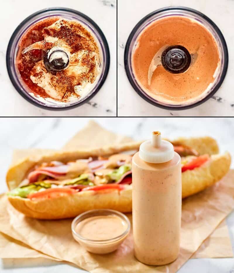 Making copycat subway baja chipotle sauce.