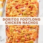 A platter of homemade Subway Doritos chicken nachos.