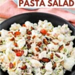 Homemade Suddenly Salad ranch and bacon pasta salad.