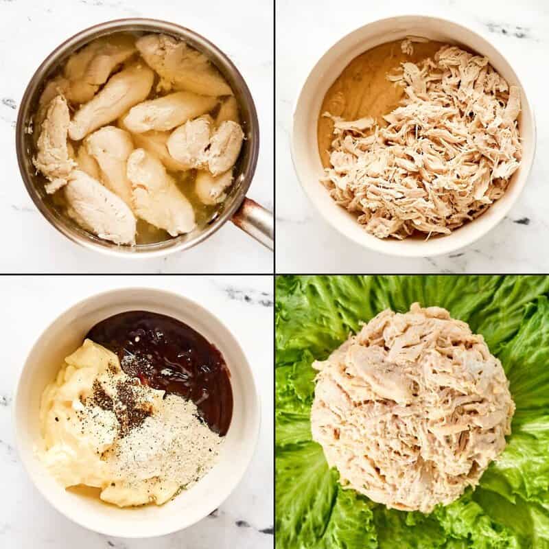 Making copycat chicken salad chick barbie-q chicken salad.