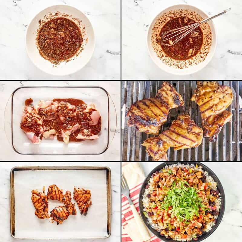 Making copycat chipotle honey chicken.