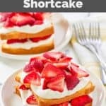 Two servings of homemade Jason's Deli strawberry shortcake dessert.