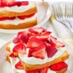 Two servings of homemade Jason's Deli strawberry shortcake.